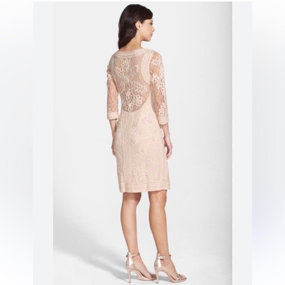 Sue Wong Nocturne Soutache Lace and Floral Ribbon Illusion Sheath Dress - Picture 15 of 15